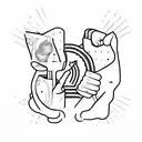 pinky promise with the thumbs touching tattoo design idea