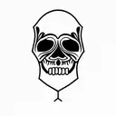 Skull tattoo design idea