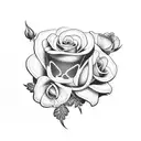Lilo and Stitch with roses  tattoo design idea