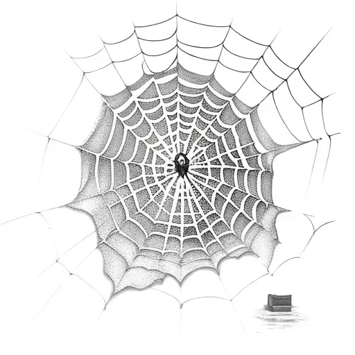 scream on coffin with spiderweb in back  tattoo design idea