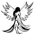 Angel stepping on demon tattoo design idea