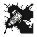 broken bottle tattoo design idea