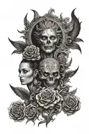 duality based tattoo design idea