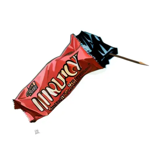 a candy wrapper tattoo design idea
