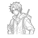 yoru from chainsaw man tattoo design idea