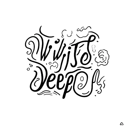 write " nothing's that deep" in a stylish font with no line break tattoo design idea