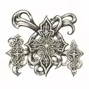 three cross intertwined tattoo design idea