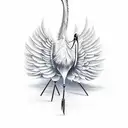 crane tattoo design idea