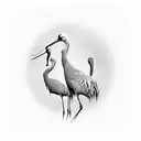 crane tattoo design idea