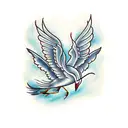 crane tattoo design idea