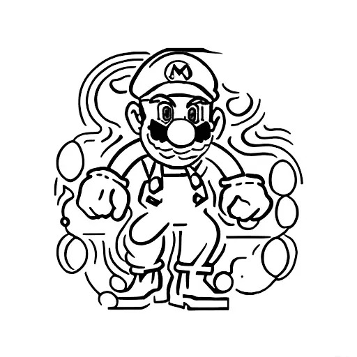mario tattoo design idea