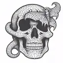 death eater skull moth tattoo design idea