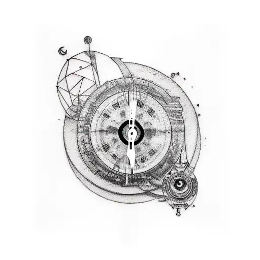 A tattoo design of a vintage vinyl record with the Roman numeral for 1967 tattoo design idea