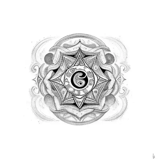 A tattoo design combining a capricorn symbol with a gerbera and roman numerals for 1967 tattoo design idea