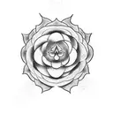 A tattoo design combining a capricorn symbol with a gerbera and roman numerals for 1967 tattoo design idea