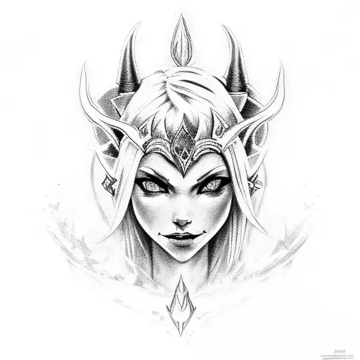 World of Warcraft Blood Elf tattoo design idea