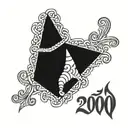 2000 written tattoo design idea
