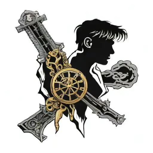 roman numerals scarface themed   tattoo design idea