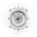 a gold record tattoo design idea