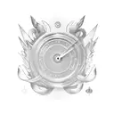 a gold record tattoo design idea