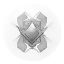 a gold record tattoo design idea