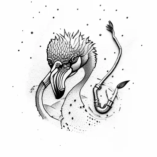 Dirty Flamingo tattoo design idea