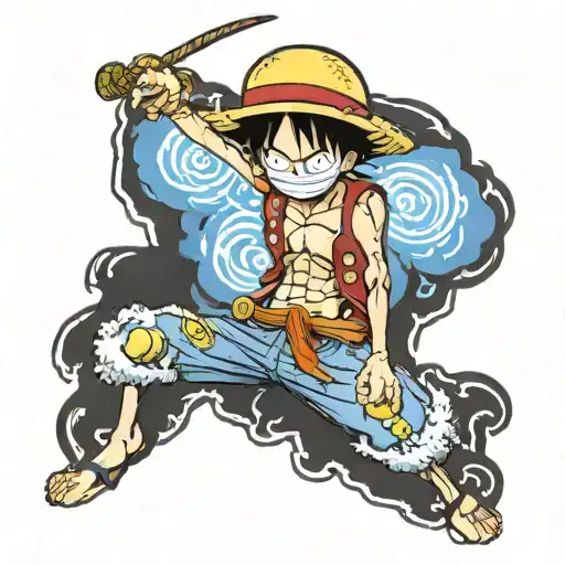 monkey d luffy tattoo design idea