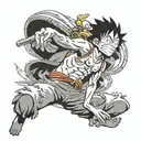 monkey d luffy tattoo design idea