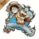 monkey d luffy tattoo design idea
