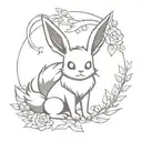 Eevee and All evolutions tattoo design idea
