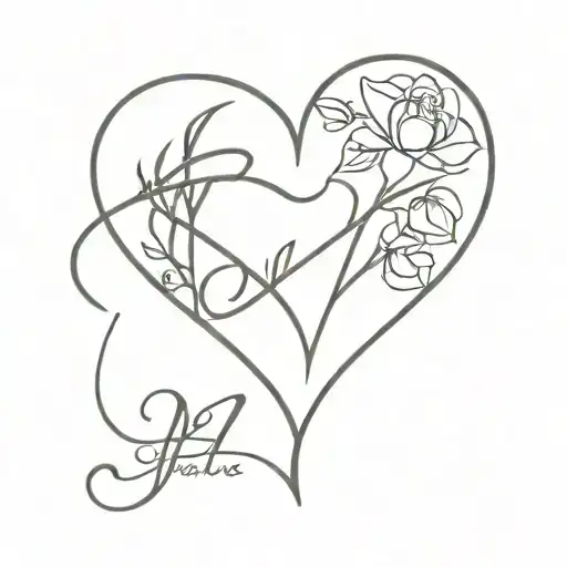Heart With words Hunter's Breeder tattoo design idea
