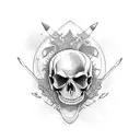 archery skulls  tattoo design idea
