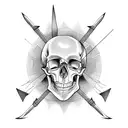archery skulls  tattoo design idea