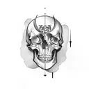archery skulls  tattoo design idea
