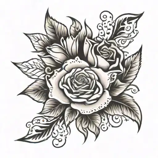 birthday dates parents tattoo design idea