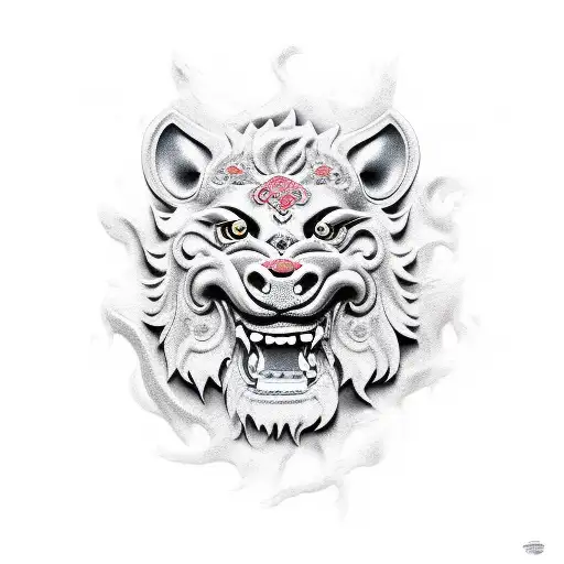 Foo Dog tattoo design idea