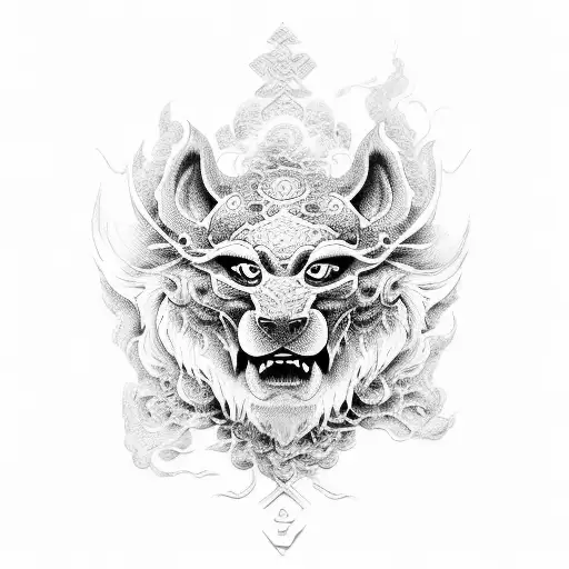 Foo Dog tattoo design idea