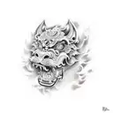 Foo Dog tattoo design idea