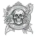 Memento Mori Coin with three birthdays tattoo design idea