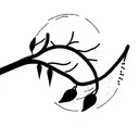 word b whit cherry branch tattoo design idea