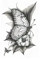 august 3rd tattoo fine line with tiny butterfly at the end tattoo design idea