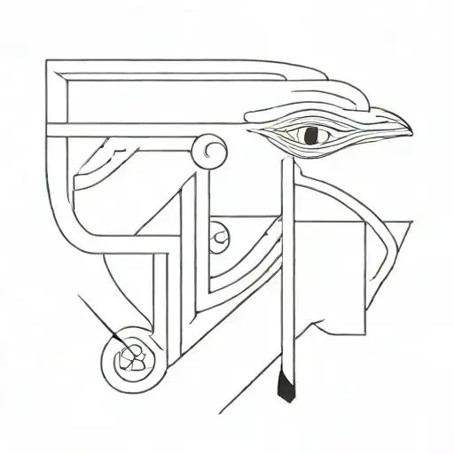 There are 2 dots under Horus's eyes and his scales symbolize equality. tattoo design idea