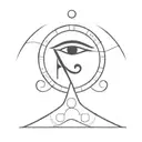 There are two dots under the eye of Horus and a scale symbolizing equality below that. tattoo design idea