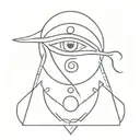There are two dots under the eye of Horus and a scale symbolizing equality below that. tattoo design idea