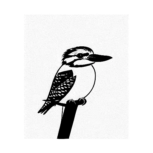 kookaburra on a horizon with a view tattoo design idea
