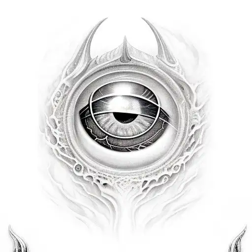 Sauron with eye of a dragon tattoo design idea