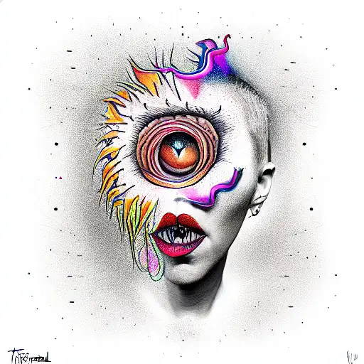 Schizophrenia tattoo design idea