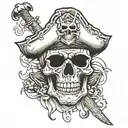 skull pirate skull tattoo design idea