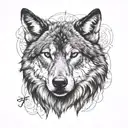 turkish wolf head tattoo design idea