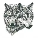 turkish wolf head tattoo design idea